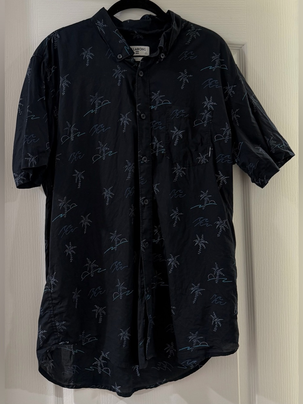 Billabong Short-Sleeve Shirt with Palm Tree Accents